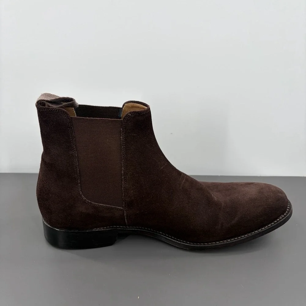 GRENSON Declan Brown Suede Chelsea Boots‎ US Size 9, UK Size 8 F England Dressy